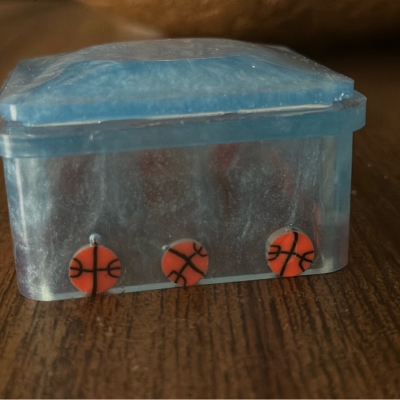 Blue Swirl Basketball Box for Him or Her - Picture 2 of 3